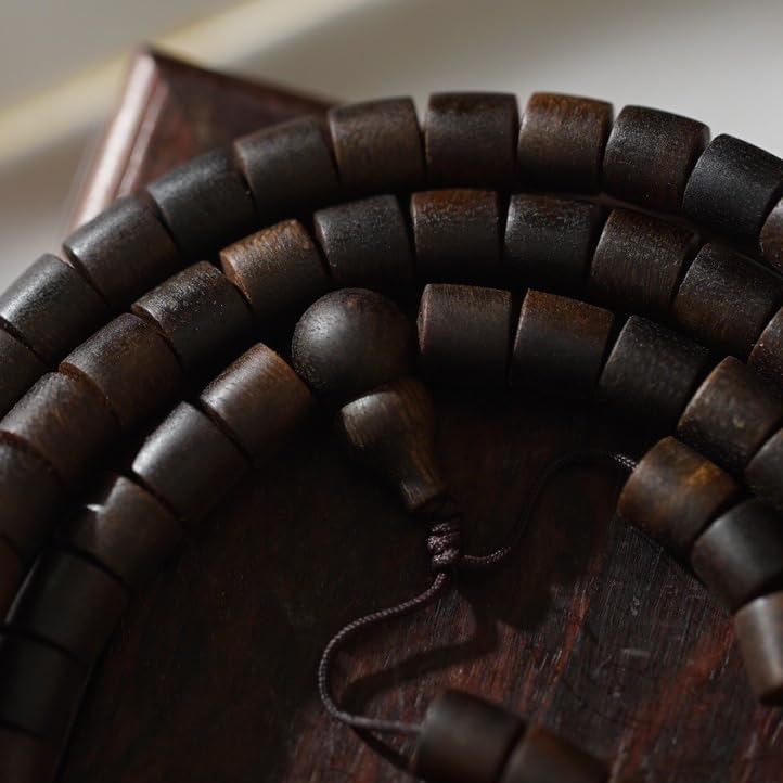 Vietnam Nha Trang White Agarwood 8x8x108mm Sugar Knot Soft Oil Barrel Beads Full Oil