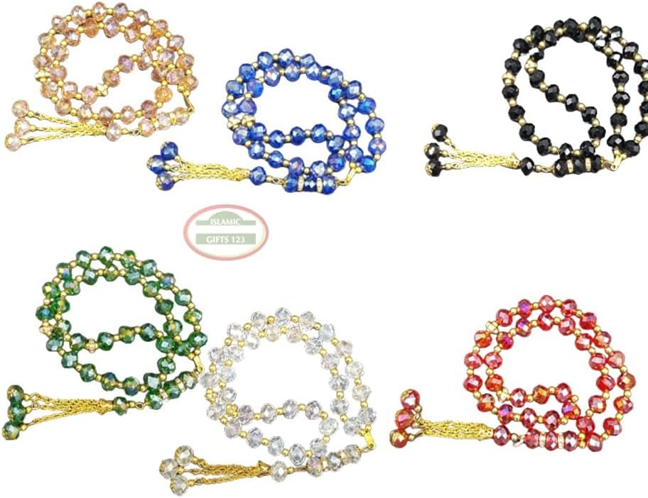 Muslim Prayer Beads [96 Pack] Islamic Prayer Beads Tasbeeh Counter misbaha Islamic Favors Islamic Wedding Favors Crystal Prayer Beads Crystal Rosery