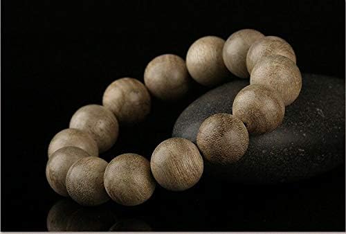 GLW Malaysia Natural Wild Agarwood Aloewood 15 mm Malas Meditation Prayer bead# 4923