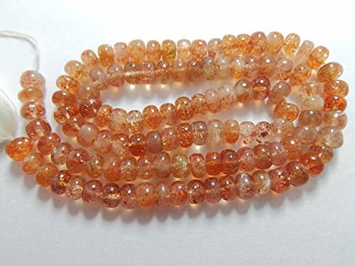 natural sunstone 4.5-5 mm smooth plain beads shape 14 inch strand