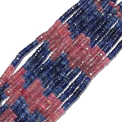 Sapphire, Glass Filled Sapphire, Faceted Beads, Size 5.5 to 6.5 mm - 16