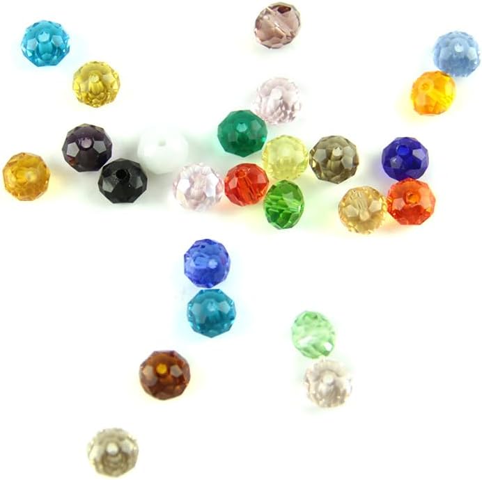 8-12mm 700pcs Rondelle Flat Bead Faceted Crystal Glass Beads - (Color: clear/Size: 12mm)