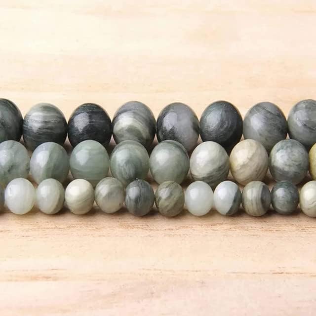 1 Strand Natural Moss Agatea Beads 8MM, Frosted Moss Agate Polished Gemstone Round Beads for DIY Making Jewelry Bracelet, Necklace CHIK-STNRD-20957