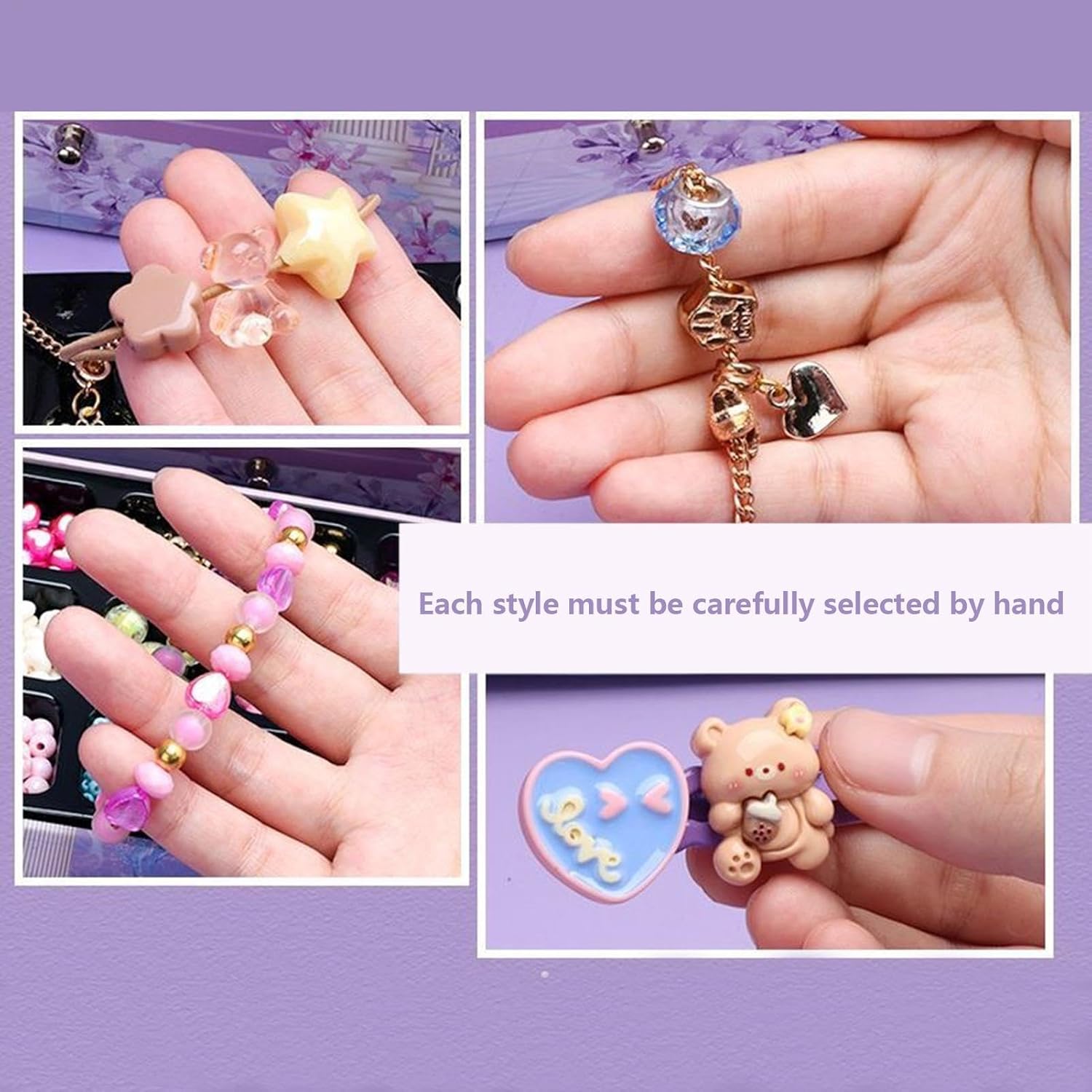 Bead Bracelet Kit, Bracelet Craft Supplies, Colorful Bracelet Kit, Multifunctional Bead Kit, Funny Bracelet Kit, Bracelet Making Kit, Colorful Charm Bracelet Making Kit for Girls