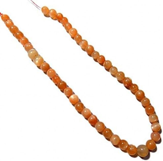 Peach Moonstone Beads, 6-7 mm Size, 11