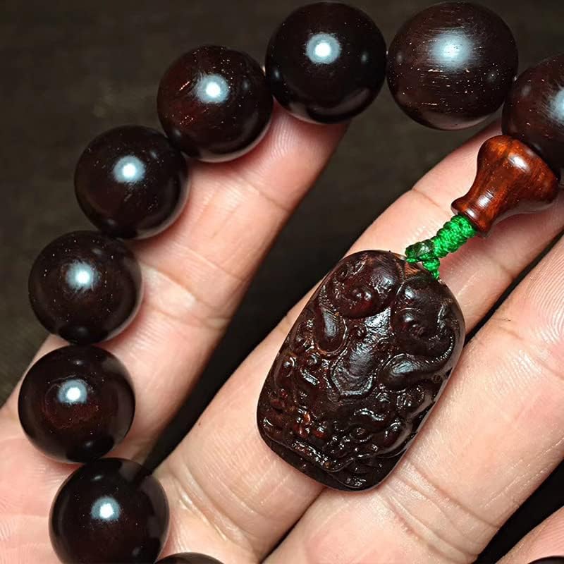 xiexuelian 【貔貅】小叶紫檀1.5 * 15颗 佛珠手串老料带金星呢料 质感细腻(貔貅小叶紫檀)