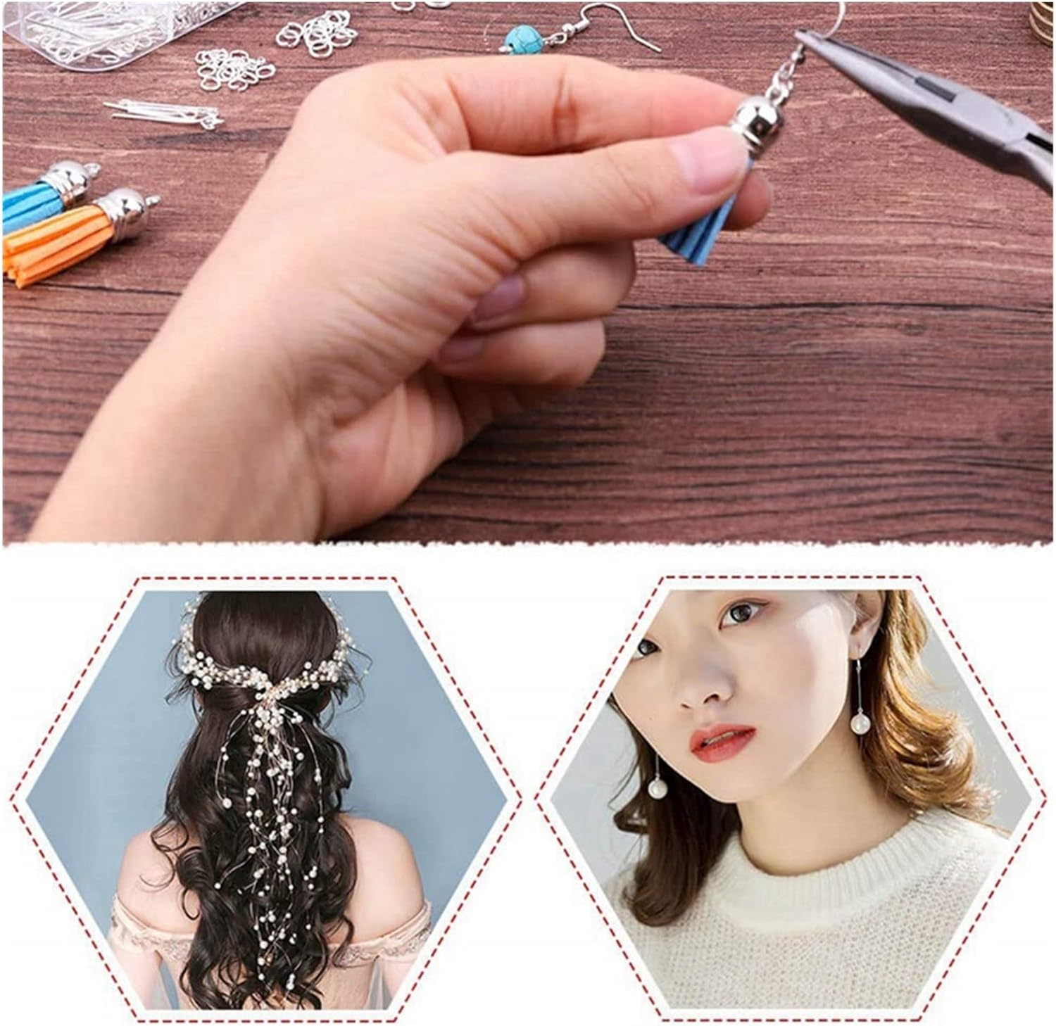 Jewelry Findings Set Jewelry Making Kit Jewelry Findings Starter Kit Jewelry Beading Making and Repair Tools Kit Repair Tool kit