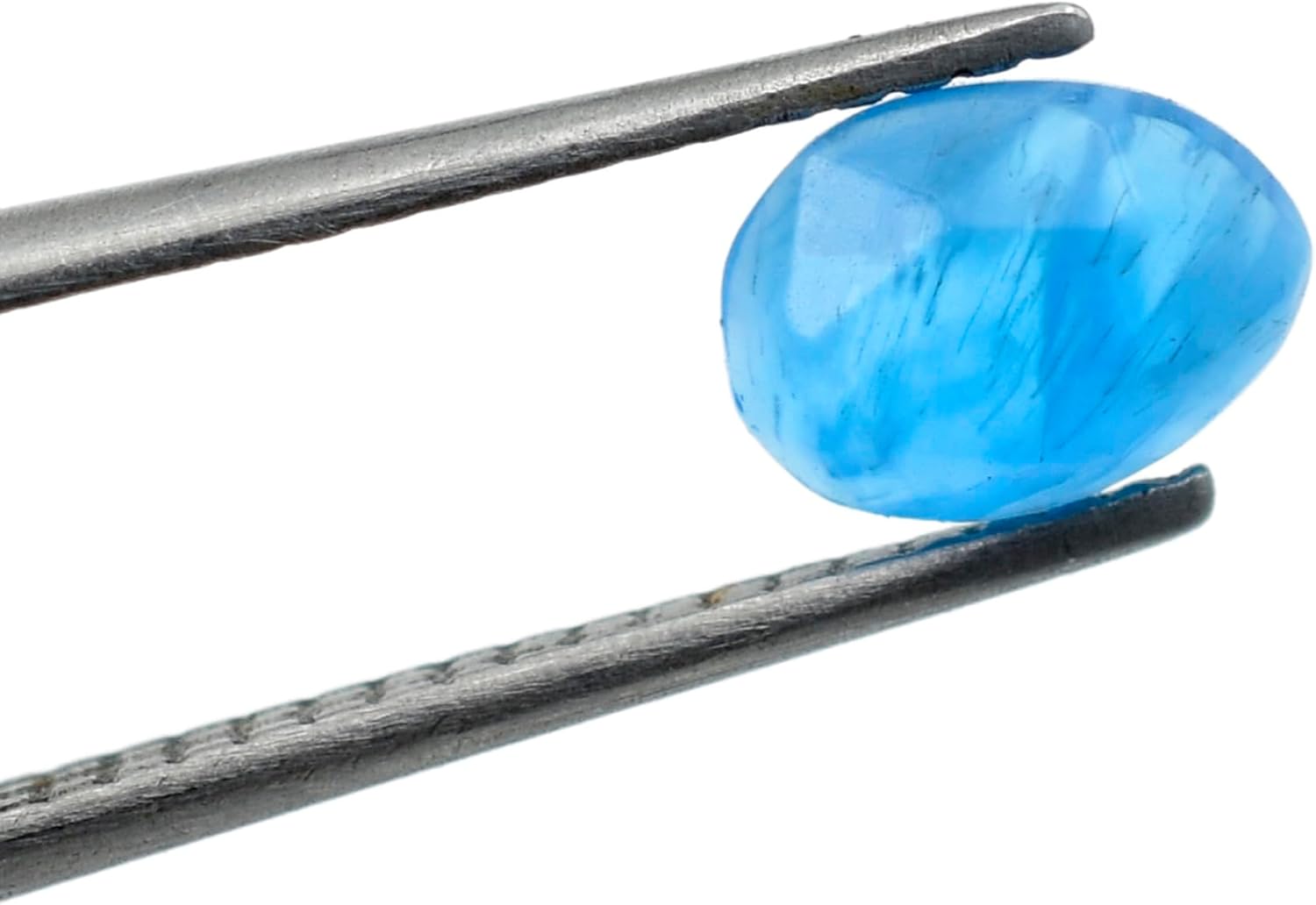 Neon Apatite Loose Stone Beads Cabochon Brilliant Rose Cut Oval Shape 5X6 to 6X8 mm Flat Back Gemstone Drill Bead Making Jewelry Supply (Straight Drill, 50)