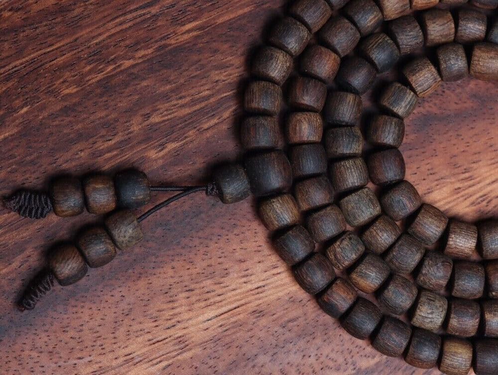 Agarwood 6mm Natural Vietnam White chess nan agarwood Bracelets Buddhist Prayer Beads