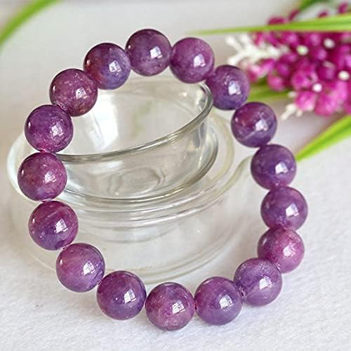 BEADS GEMSTONE 1 Strands Natural Purple Pink South Africa Ruby Stretch Bracelet Round Big beads 12mm 04362 Code-HIGH-23384