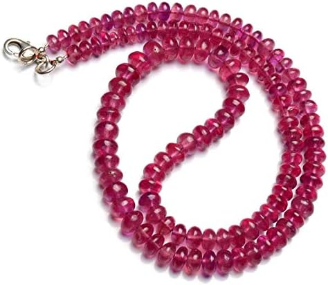Super Rare Pink Sapphire Gem 5 to 8MM Size Smooth Rondelle Beads 18