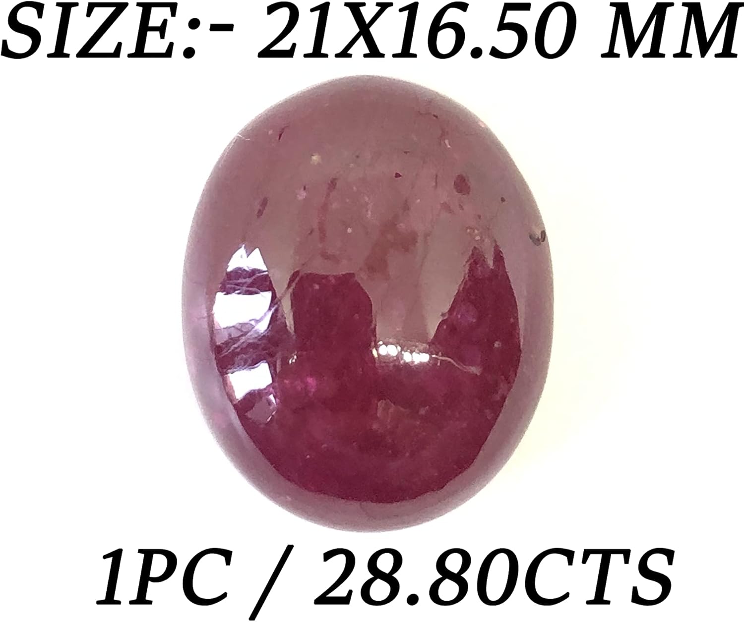 28.80 Ct Deep Red Ruby Oval Shape Cabochon Size 20x16.50 mm Unique Quality Valuable Loose Gemstone Best For Making Pendant/Ring Jewelry