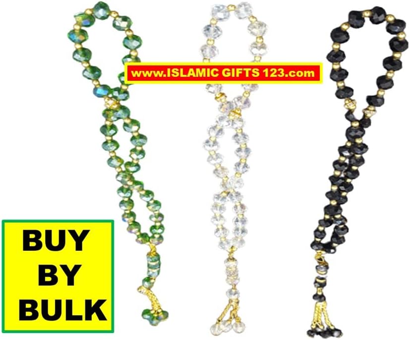 Muslim Prayer Beads [96 Pack] Islamic Prayer Beads Tasbeeh Counter misbaha Islamic Favors Islamic Wedding Favors Crystal Prayer Beads Crystal Rosery