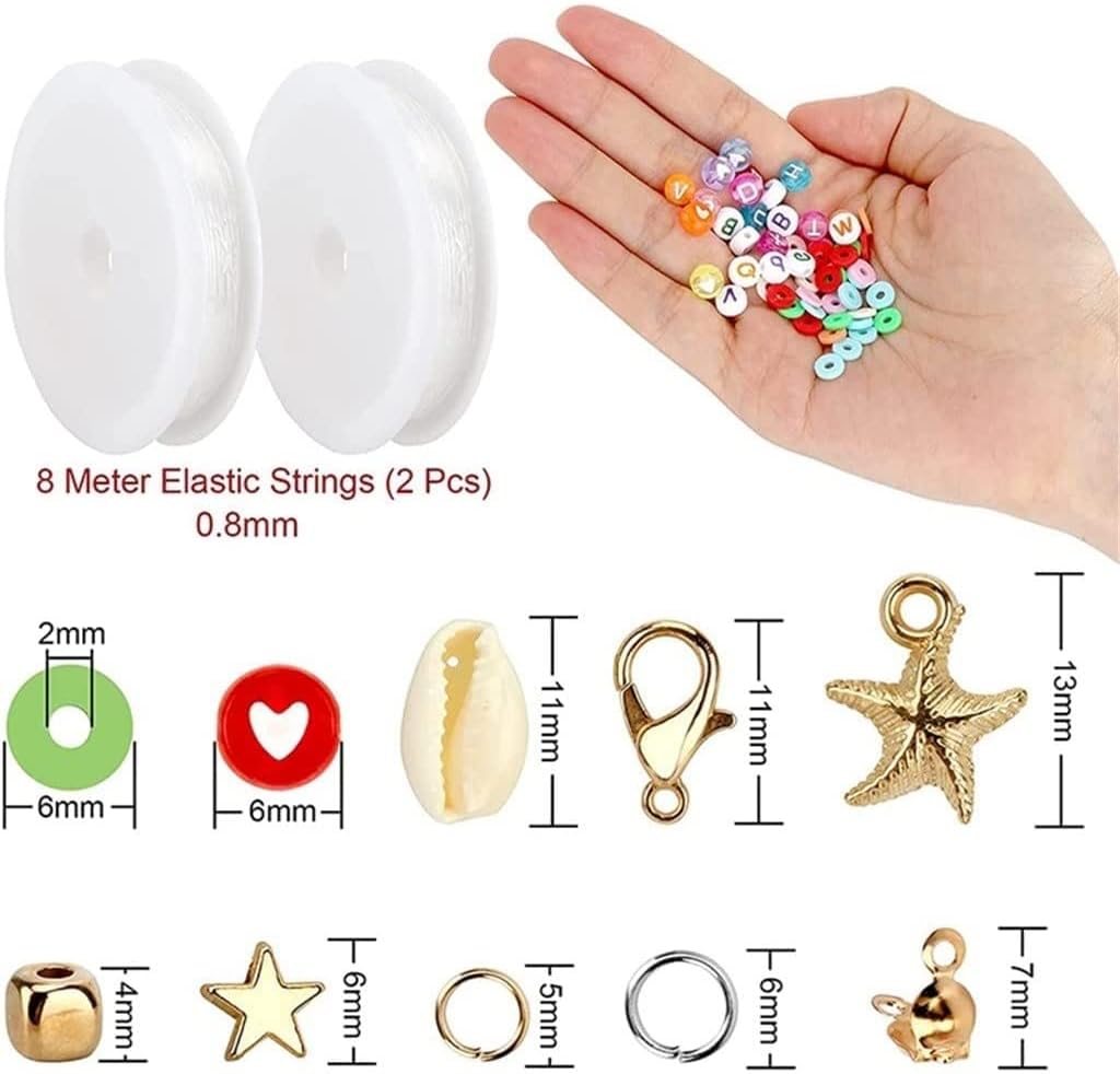 48 Grids Polymer Clay Letter Beads Set in Box for DIY Earring Jewelry Make Accessories Discs Slice Spacer Seed Bead Kit for All People