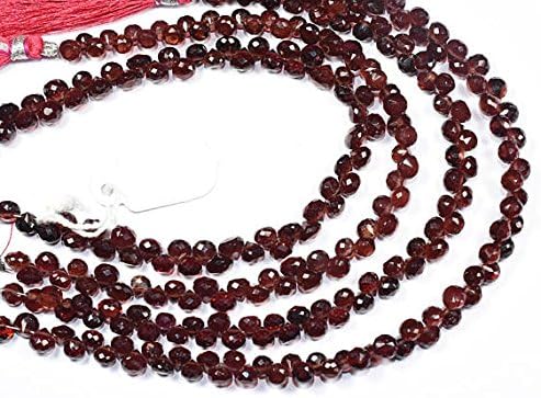 13 inch natural beads strand of 5-6mm faceted onion pyrope garnet gemstone briolletes beads for DIY jewelry - necklace, bracelet, earring, ring.