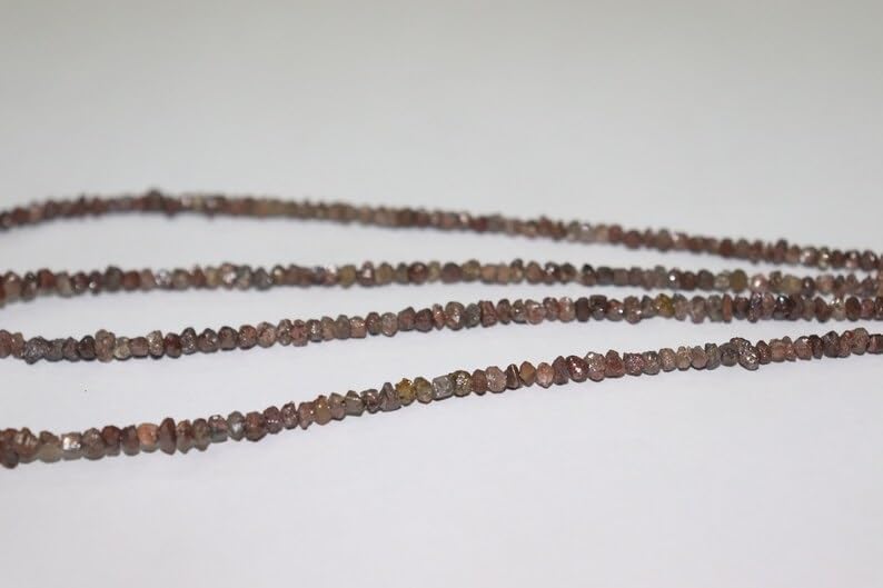 Natural Raw Dark Brown Diamond Uncut Beads 3-4 mm Raw Diamond Beads Diamond Beads Uncut Diamond Beads Dark Brown Diamond Beads for Making Jewelry