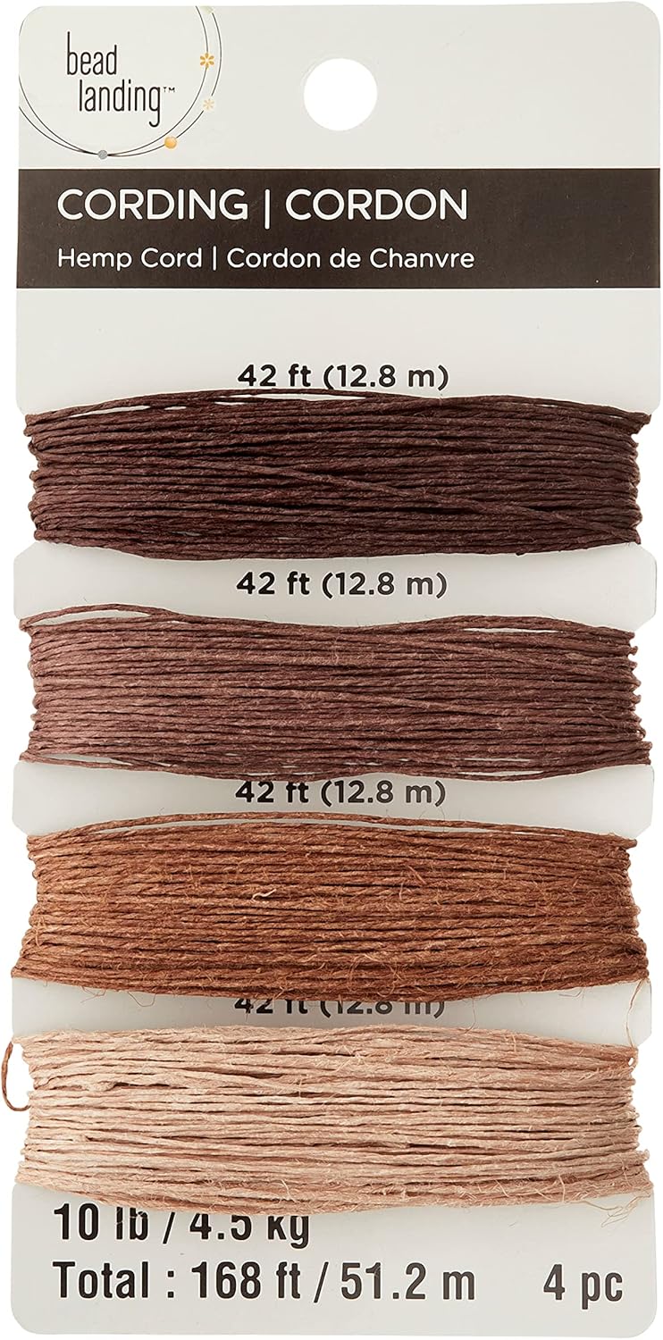 Bead Landing 10lb. Natural Hemp Cord, 12 Packs: 4 ct. (48 Total)