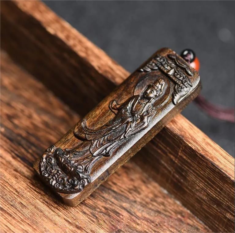 Agarwood Real Hand Carving Genuine Indonesia Dried Wild Agarwood Avalokitesvara Pendant