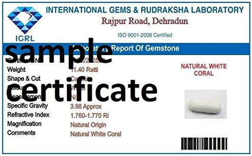 Divya Shakti 9.25 Carat White Coral (SAFED MOONGA/MUNGA STONE) 100% ORIGINAL CERTIFIED NATURAL GEMSTONE AAA QUALITY