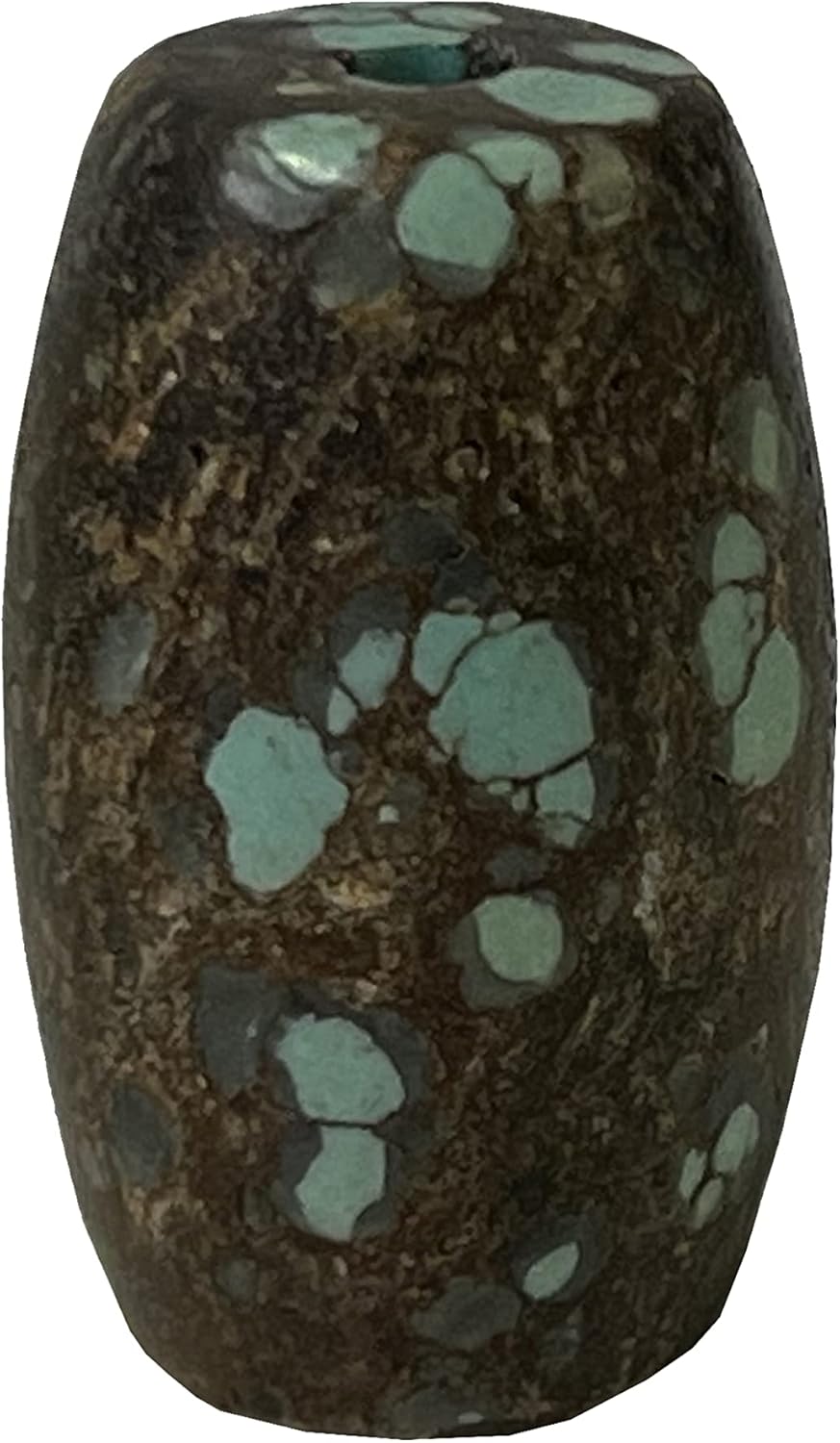 Chinese Handmade Stone Turquoise Pattern Oval Bead Pendant Aws2416