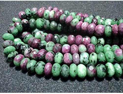 Ruby Zoisite Bead, Faceted Rondelle Beads, 9mm Beads, Gemstone Beads, 8 Inch Full Strand Code-HIGH-50105