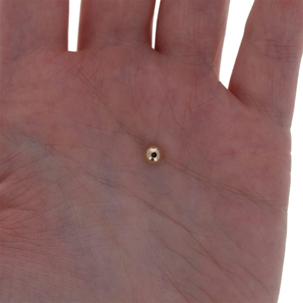 5mm Gold Filled Round Beads, 100 PCS, Seamless Gold Beads, 14k