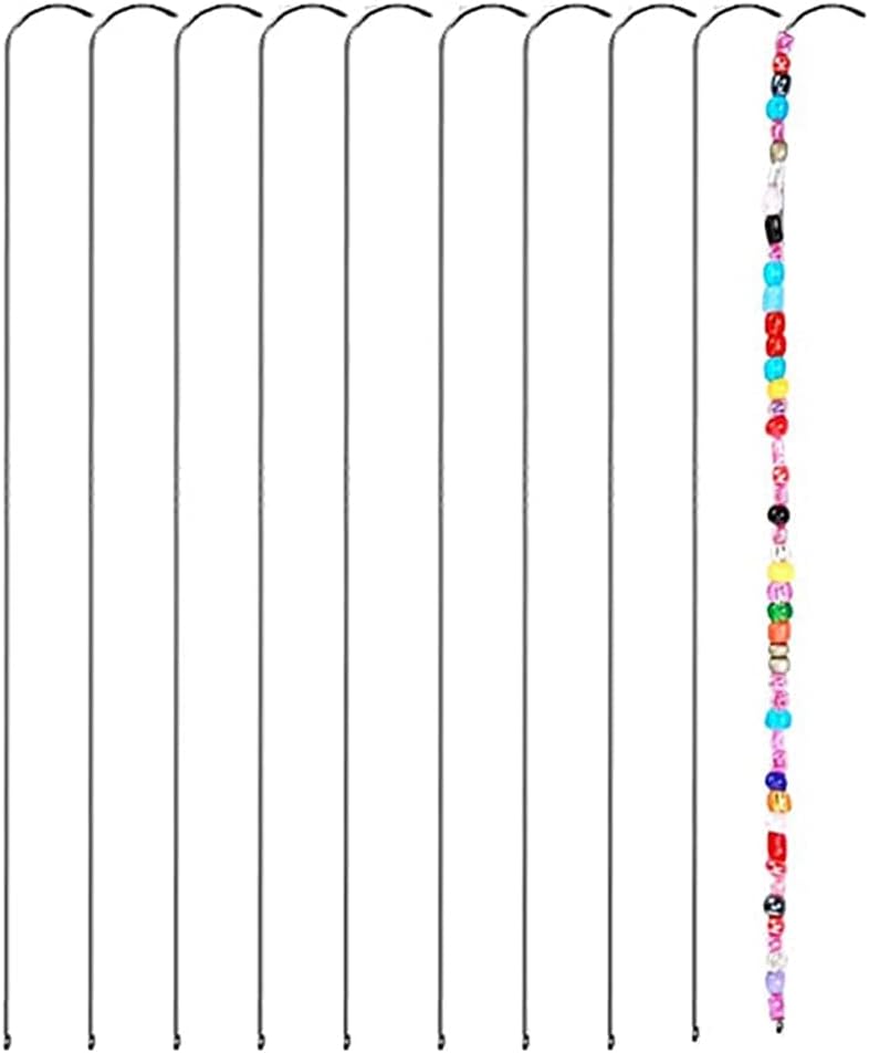 201PCS Stainless Steel Curved Needles Curved Beading Needle Bead Spinner Needles Loader String Bead Needle for Jewelry Making - (Color: 201Pcs)