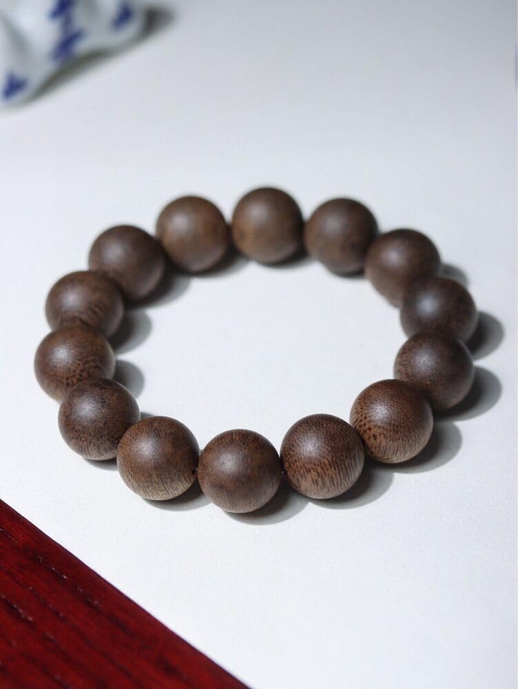 Agarwood Brunei Black Oil Old Material Agarwood String 18mm Buddha Bead Rosary Beads