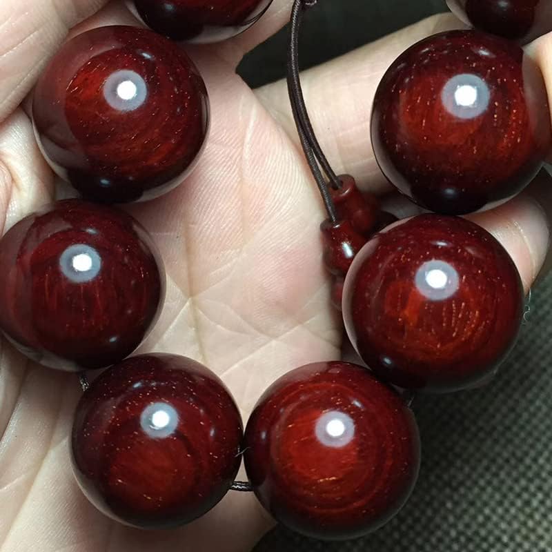 Mascot Wooden Crafts Wood Carving Art Wood Decoration Artwork 小叶紫檀2.0 * 12颗手串 酒红底色泥料油性足 手感圆润男女佛珠念珠(小叶紫檀酒红泥料2.0 * 12颗)