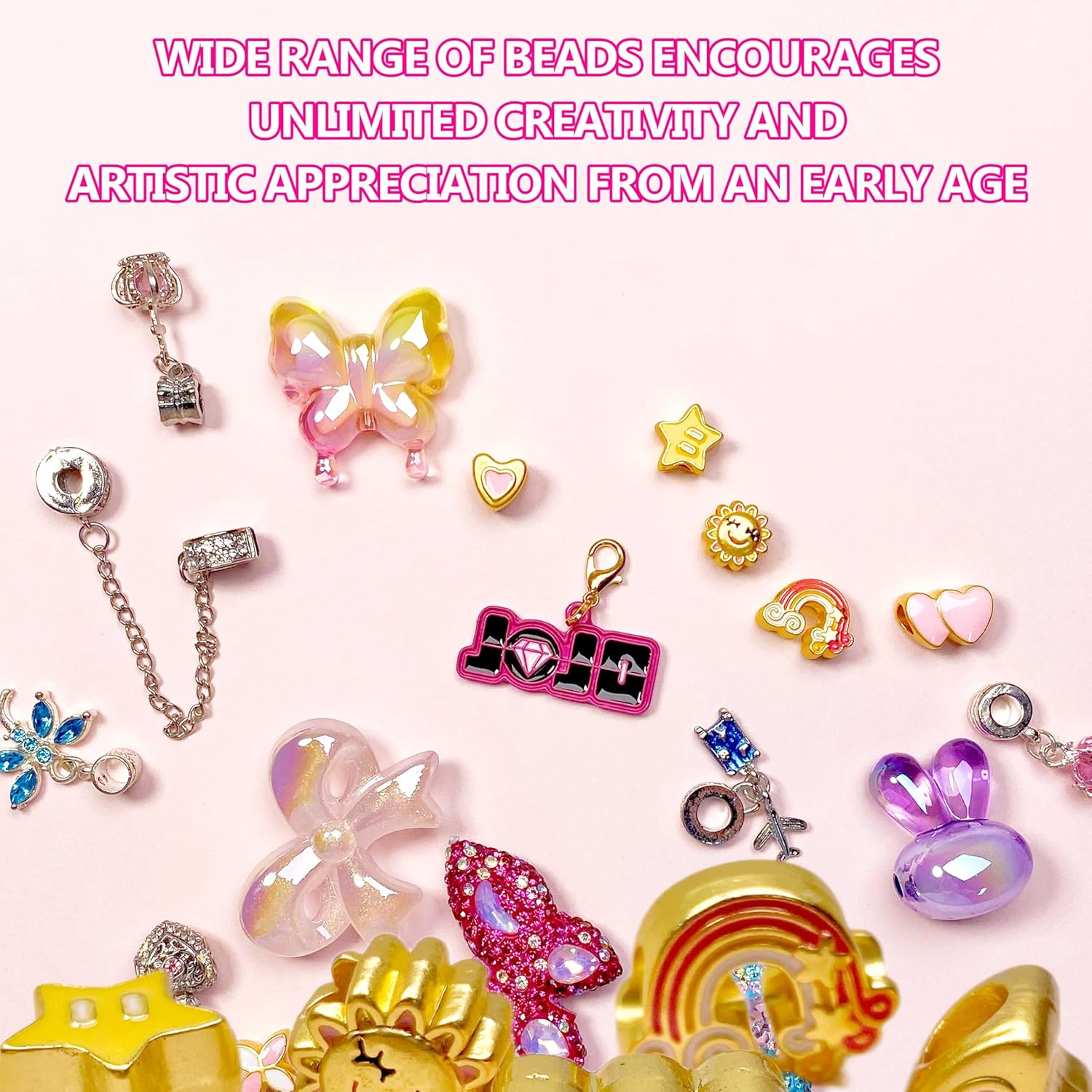 DIYJOJO Girls Treasure Gift Box, 1500pcs Jewelry Making Kits with Guided, 1 Dreamcatcher, 4 Beaded Pen, 15 Bracelet, 3 Necklace,4 Headdress, Christmas Birthday Gifts for 6-12 Year Old