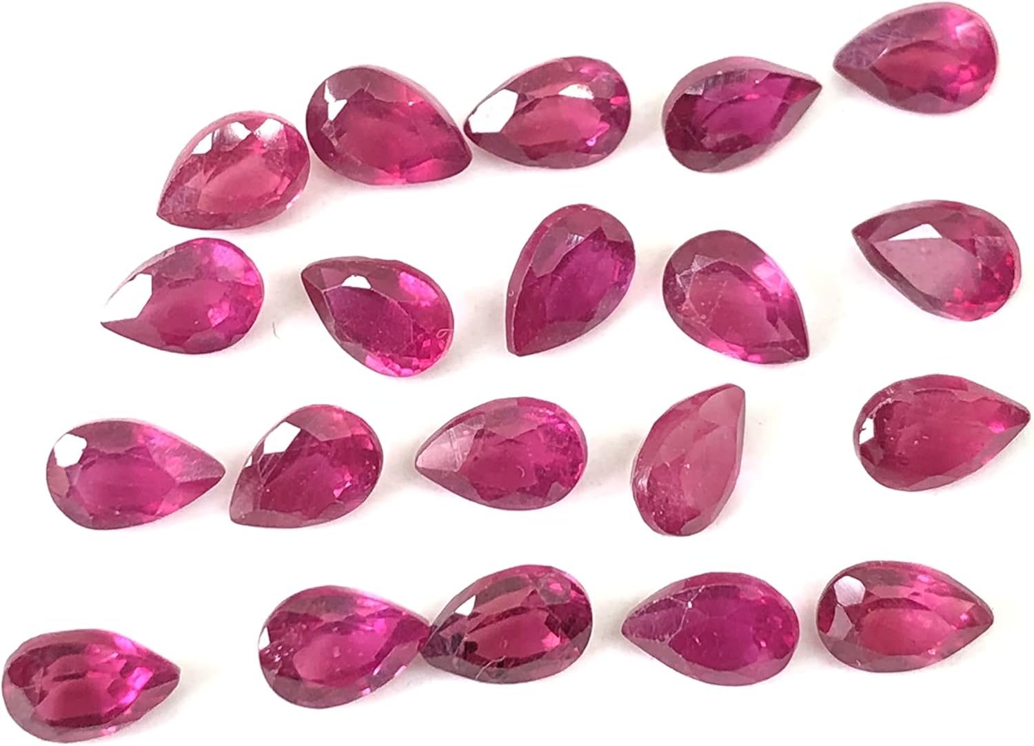 Luster Ruby Pear Shape Cut Faceted Loose Gemstone Size 4x3 mm, 5x3 mm, 5x4 mm, 6x4 mm, 7x5 mm, 8x6 mm, 9x7 mm, 10x8 mm, 11x9 mm & 12x10 mm All Matching Ruby At Wholesale Price- Best Selling item of shop, Price For 1 Piece