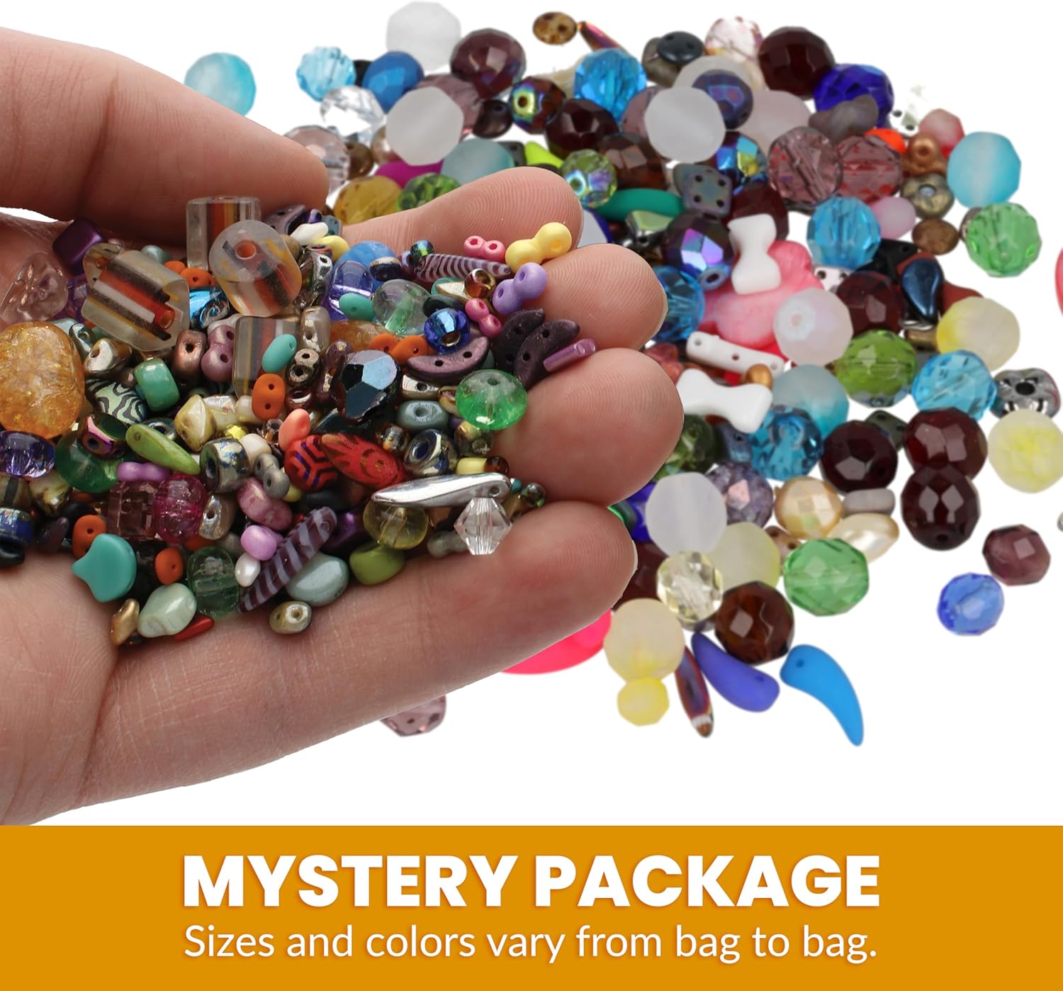 The Beadsmith Box of Beads – Glass Beads Assortment in Varying Shapes, Colors, and Sizes, 10 Pounds