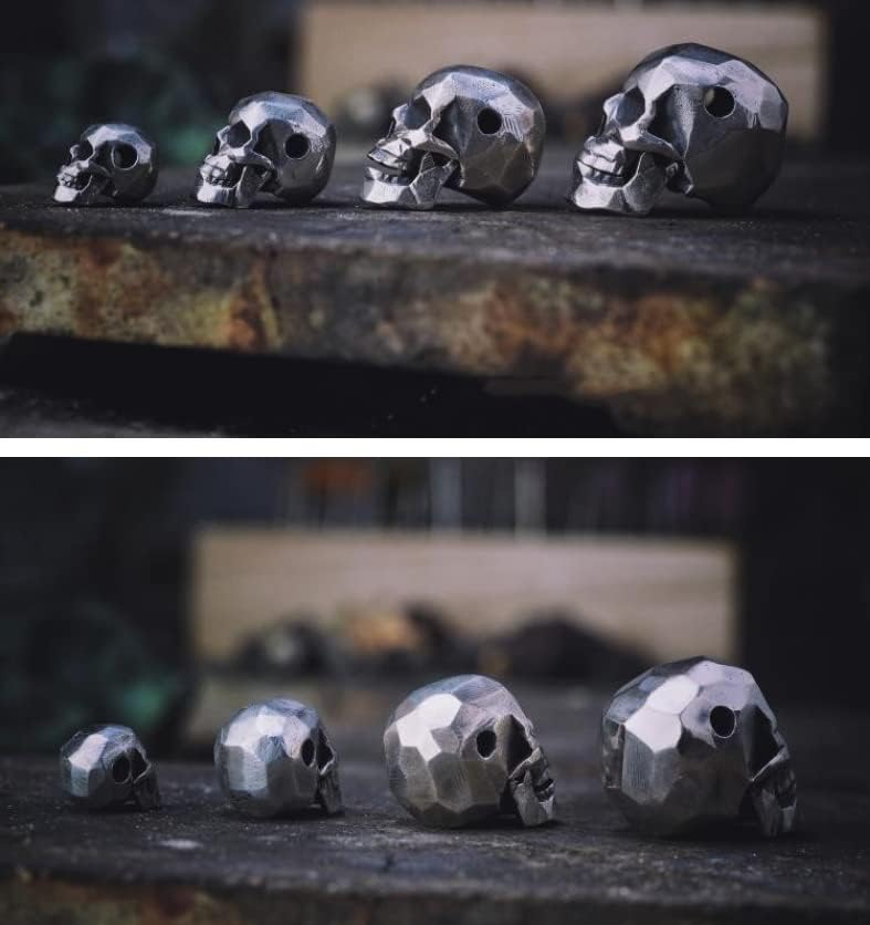 Original handmade s925 sterling silver skeleton loose beads bracelet personality DIY beads with beads pendant accessories necklace