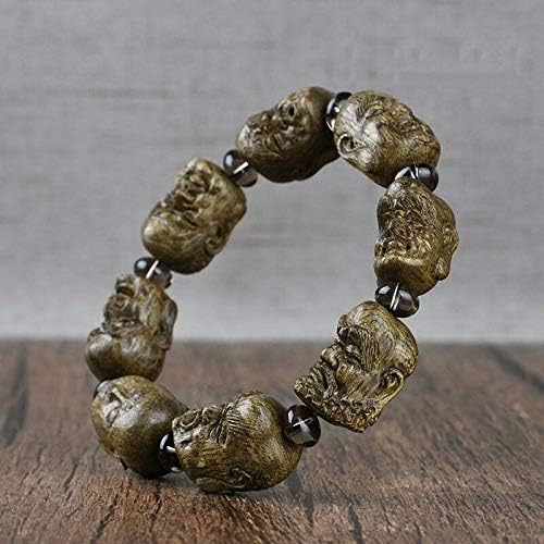 GLW Indonesia Genuine Natural Wild Agarwood Buddha Malas Prayer Beads 8 * 6mm #4704