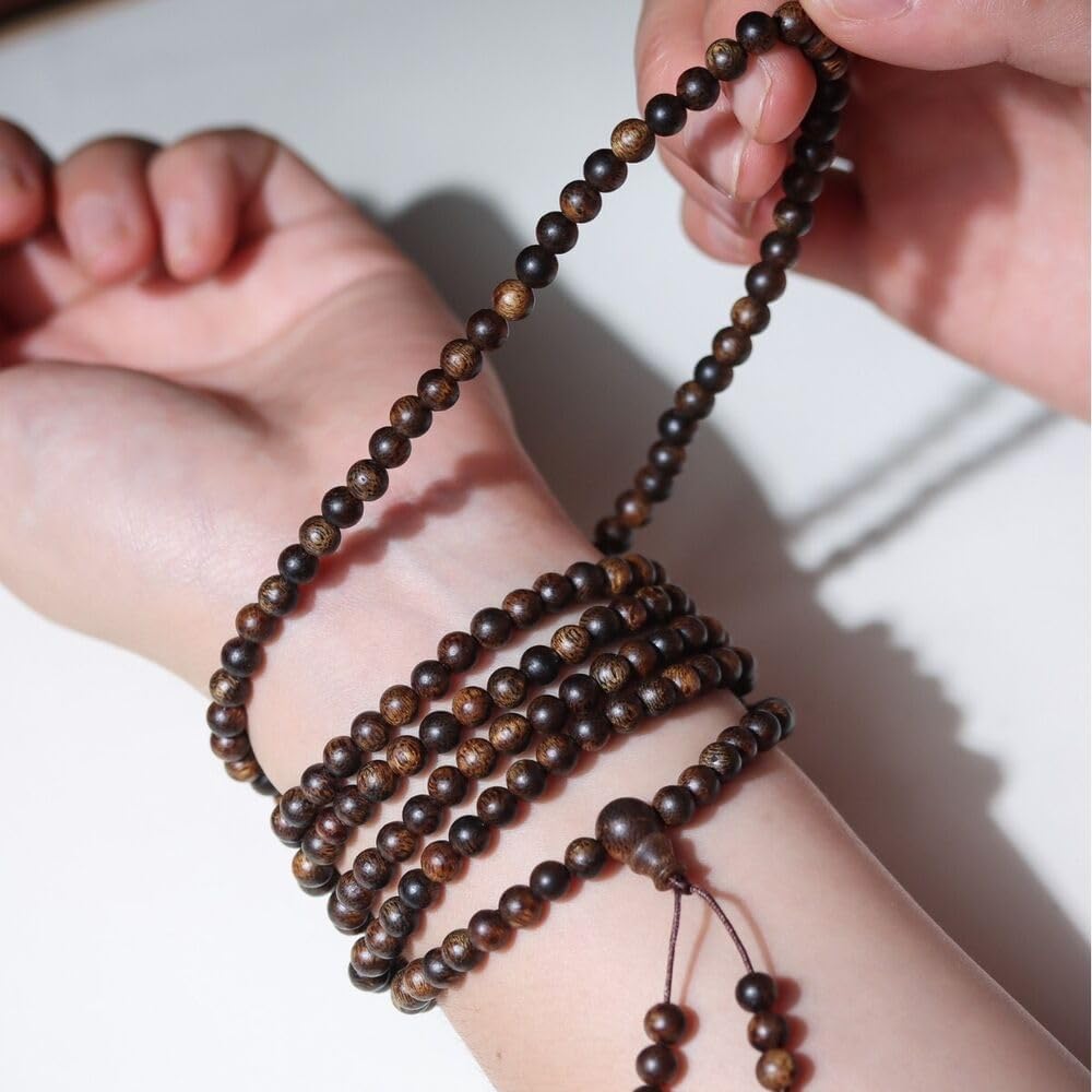 Agarwood 5mm×216pcs Vietnam Nha Trang Agarwood Skewers Beads Rosary Collection Class