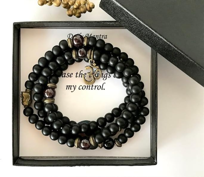 Frosted Onyx Stone Mala Beads, 108 Mala Necklace, Knotted Mala, WWG Necklace, Yoga Jewelry Meditation Beads Spiritual Jewelry Boho Jewelry, 34inch, Gemstone