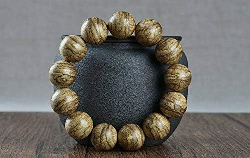 GLW Nha Trang Genuine Natural Wild Agarwood Aloewood 17mm MALA Prayer Beads #4679