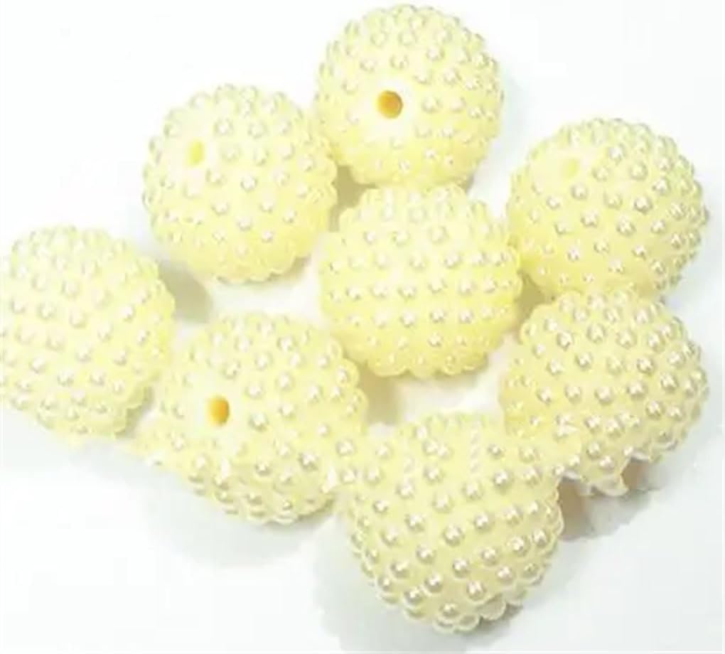 12Mm/20Mm/22Mm Acrylic Pearl Rhinestones Beads for Chunky Jewelry/DIY Hand Made 01 22mm 100pcs per Bag