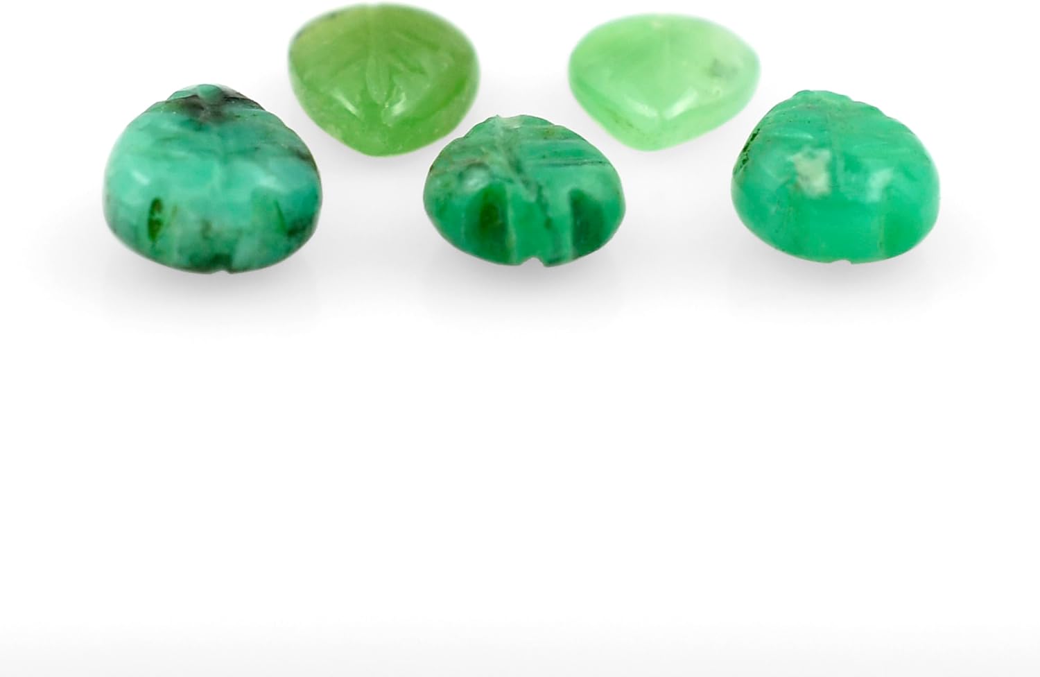 Chrysoprase Gemstone Beads Leaf Shape - Carved 6X9 to 7X9 MM Leaves Carving Briolette Loose Stone Bead for Jewelry Making Wholesale Lot