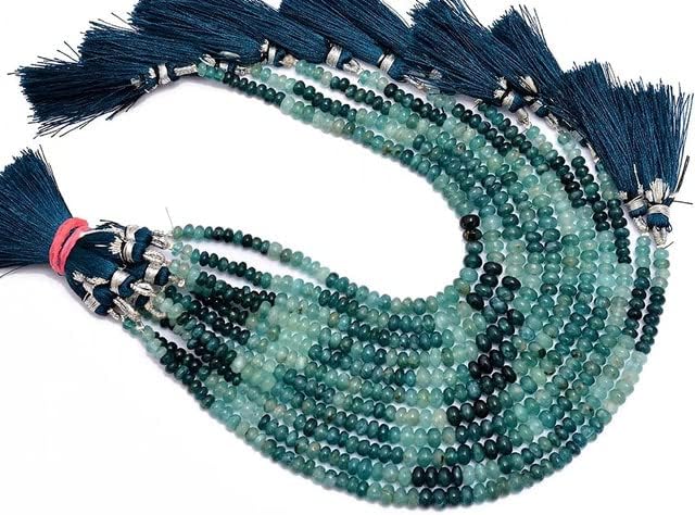 Natural Grandidierite 4mm-6mm Smooth Rondelle Beads | Grandidierite Semi Precious Gemstone Loose Rondelle Graduating Beads | 8inch Strand CHIK-STNRD-24224