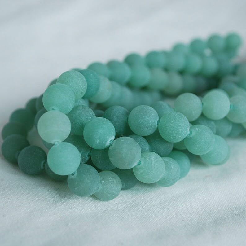 13 inch Strand of Natural gem Green Aventurine, 10mm Round Smooth Beads for DIY Jewelry Making. | Beads_04114