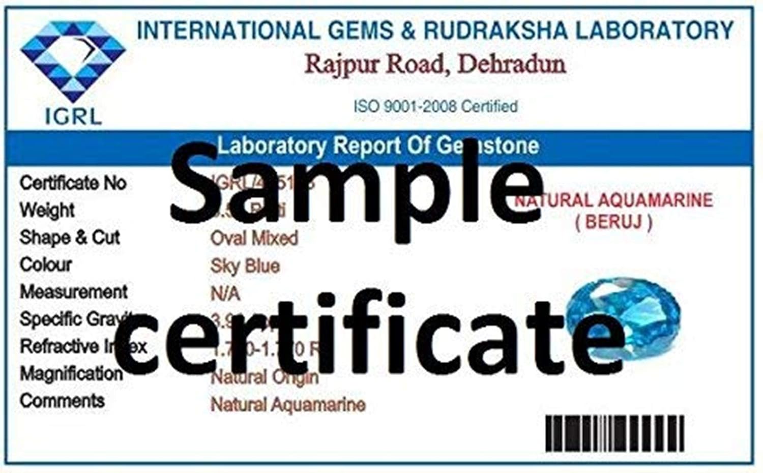 Divya Shakti 7.25-7.50 Carat Aquamarine Beruj Gemstone Silver Adjustable Ring for Men & Women