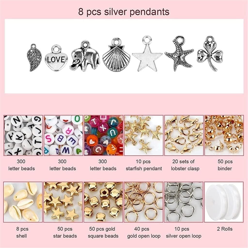 48 Grids Polymer Clay Letter Beads Set in Box for DIY Earring Jewelry Make Accessories Discs Slice Spacer Seed Bead Kit for All People