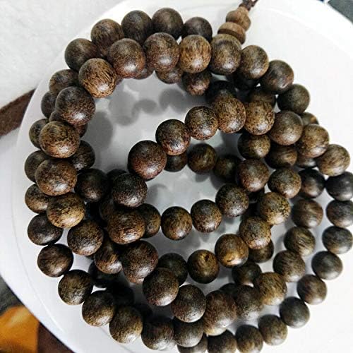 GLW Vietnam Nha Trang Agarwood 9 Mm 108 Japa Mala Meditation Prayer Beads #001