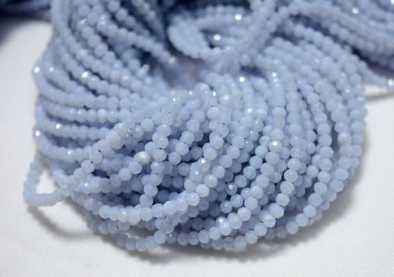 BEADS GEMSTONE 10 Strands, Natural Chalceny Beads, Micro Faceted Rondelles 3 MM Beads, Chalceny Rondelles, Gemstone beads 13.5 Inch Code-HIGH-31817