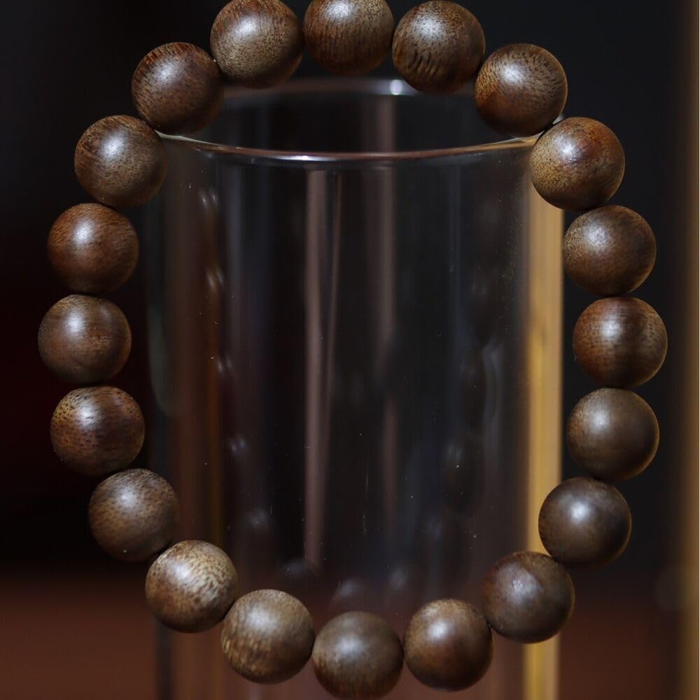 Agarwood 10mm+6mm Nha Trang White Chess Agarwood Bracelet Set Buddha Bead Rosary