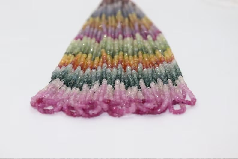 Multi Sapphire Faceted Rondelle Beads 2.5-3 mm Multi Beads Multi Rainbow Beads Multi Sapphire Beads Wholesale Beads