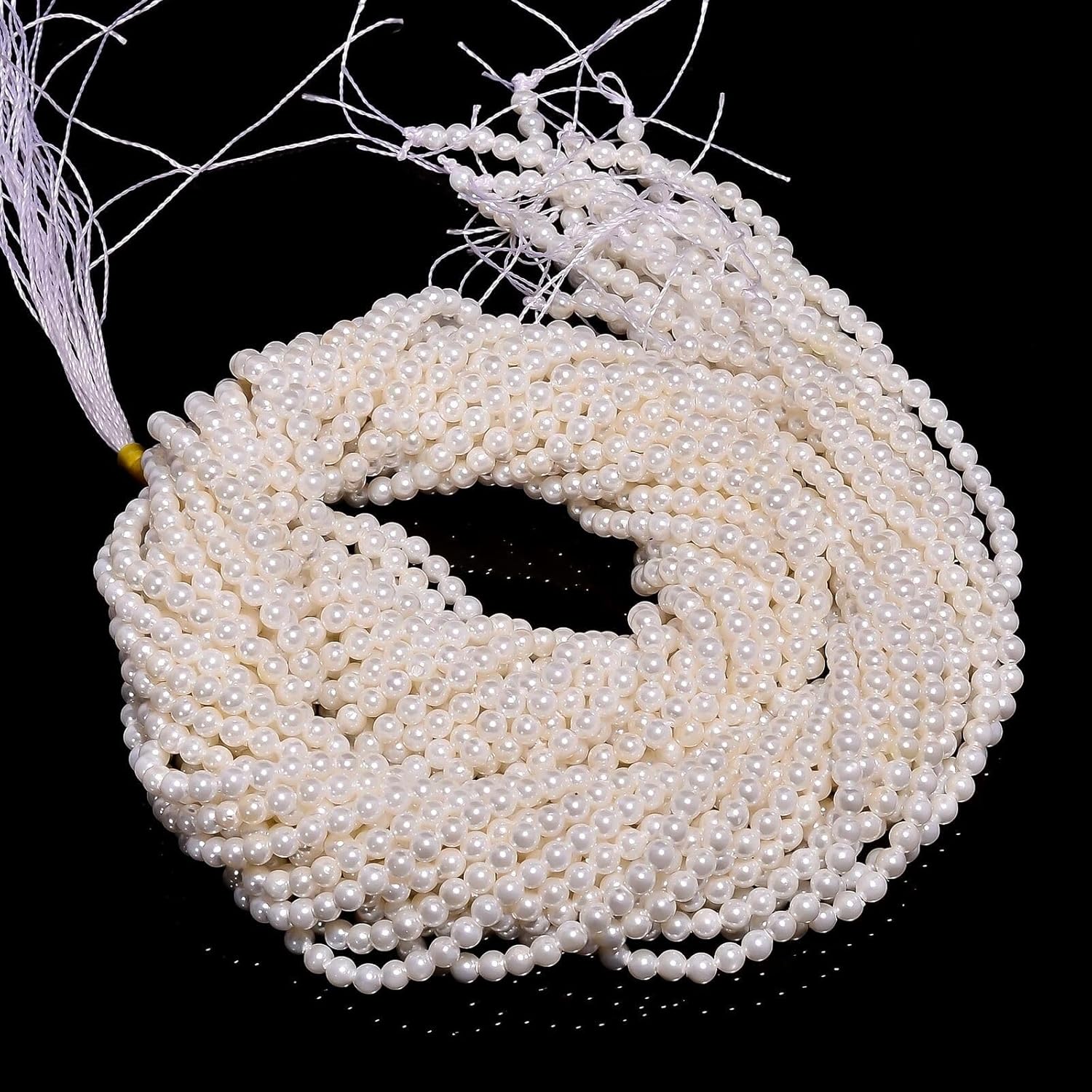 Fresh Water Coated Pearl Gemstone Round Smooth Beads 3X3 mm 100 Strand 13
