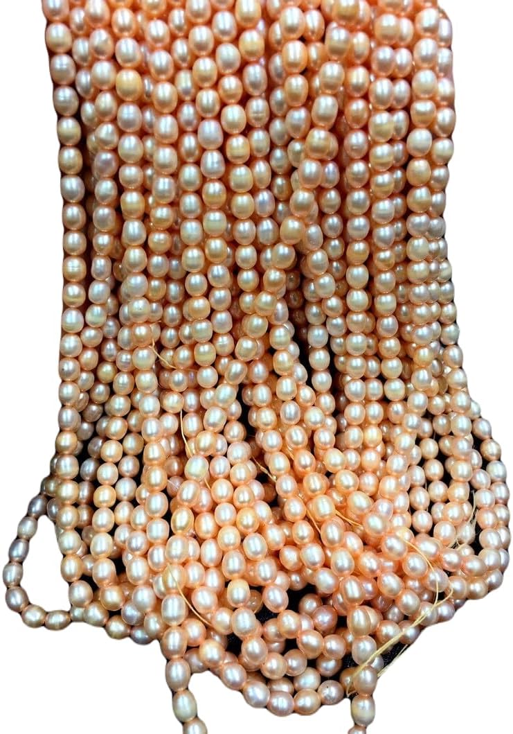 13 inch Strand of Natural gem Freshwater Pearl, 5mm Cylinder Smooth Beads for DIY Jewelry Making. | Beads_03826