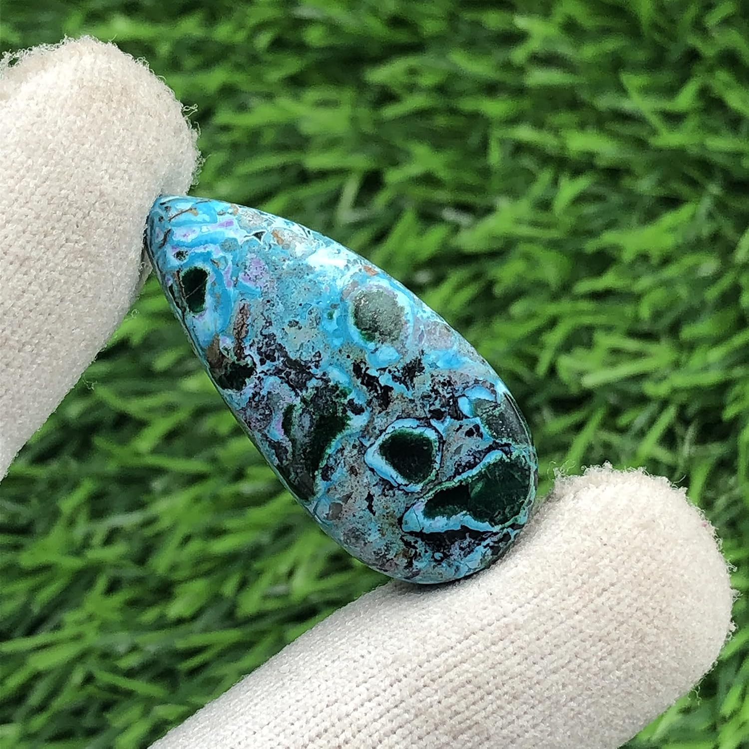 Natural CHRYSOCOLLA N Gemstone Loose Cabochon Lot For Jewelry Making, Loose Gemstone For Ring, Earring & Pendant Necklace, Jewelry Making Cabochons, Healing Gemstones